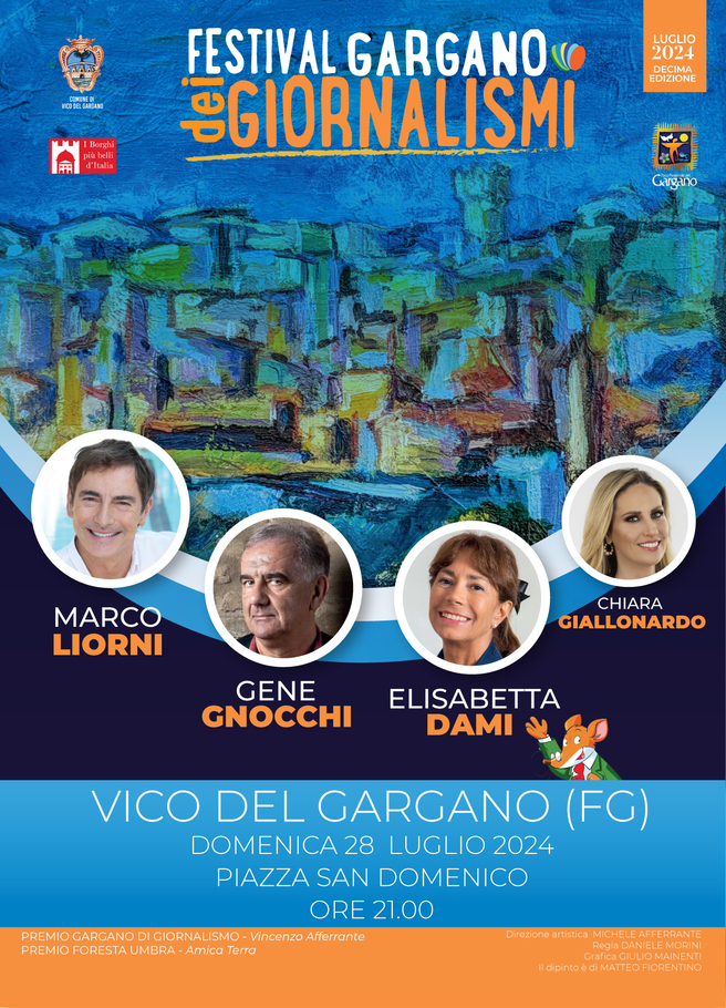 FESTIVAL GARGANO DEI GIORNALISMI IL 27 E 28 LUGLIO 2024 A VICO DEL GARGANO