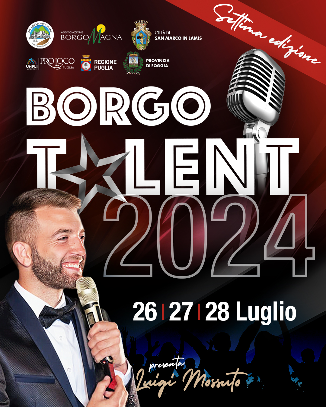 Settima edizione di Borgo Talent dal 26 al 28 luglio 2024 a Borgo Celano