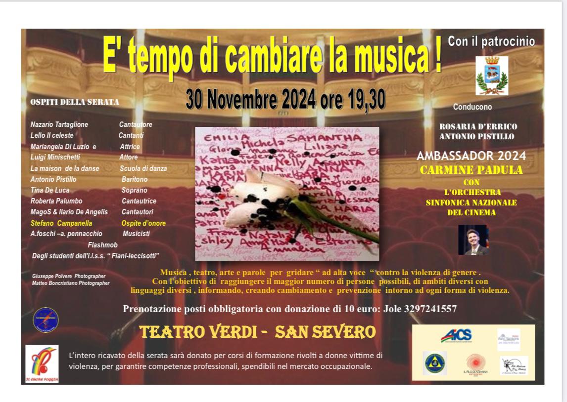 Contro la violenza di genere San Severo in prima linea il 30 novembre 2024