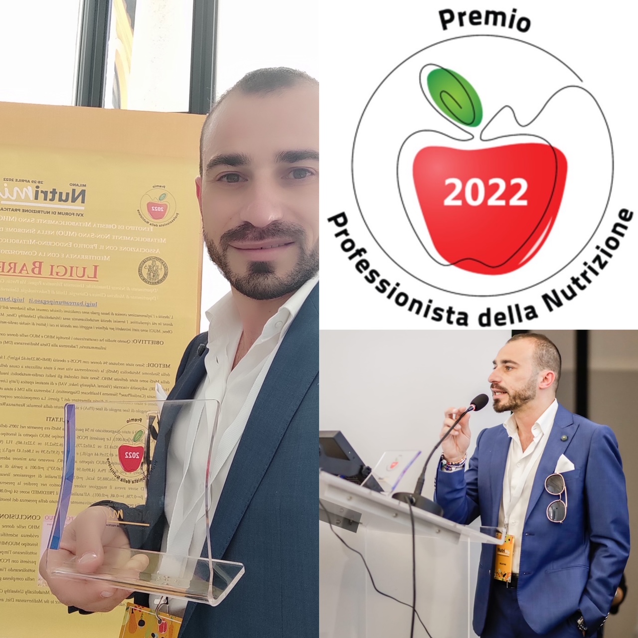 Il premio Professionista della Nutrizione 2022 è stato assegnato al torremaggiorese Luigi Barrea