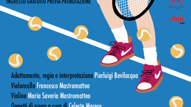 L’epica vita di Andrè Agassi sul palco del Piccolo Teatro Impertinente. Il 7 e l’8 dicembre lo spettacolo che chiude il Foggia Festival Sport Story