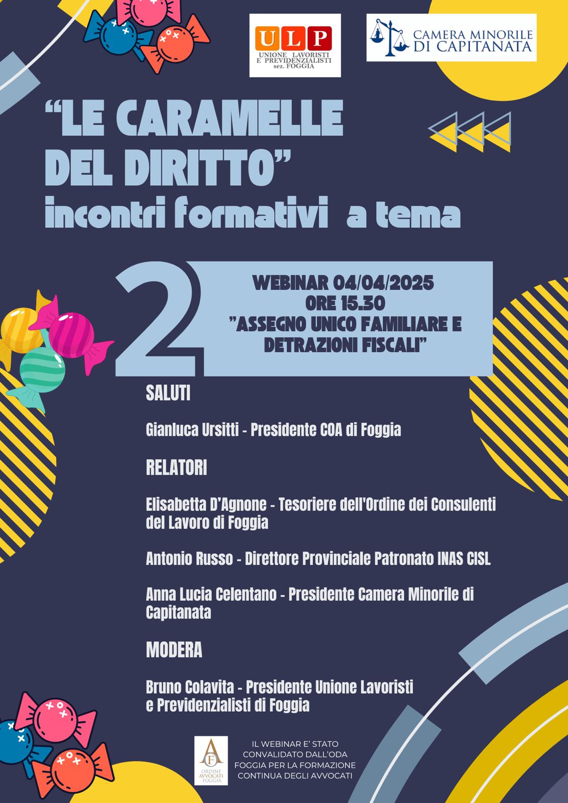 Webinar L’Assegno unico e le detrazioni fiscali il 4 aprile alle 15.30