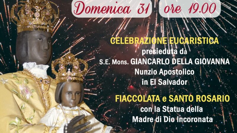 Domenica 31 Maggio 2026 al Santuario dell’Incoronata di Foggia ci sarà la consueta Solenne Chiusura del Mese di Maggio con avvio alle ore 19
