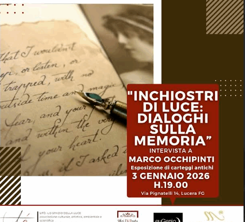DAL 3 GENNAIO 2026 MOSTRA FILATELICA SULLA MEMORIA DA PAVESE A MUSSOLINI A LUCERA IN VIA PIGNATELLI 14