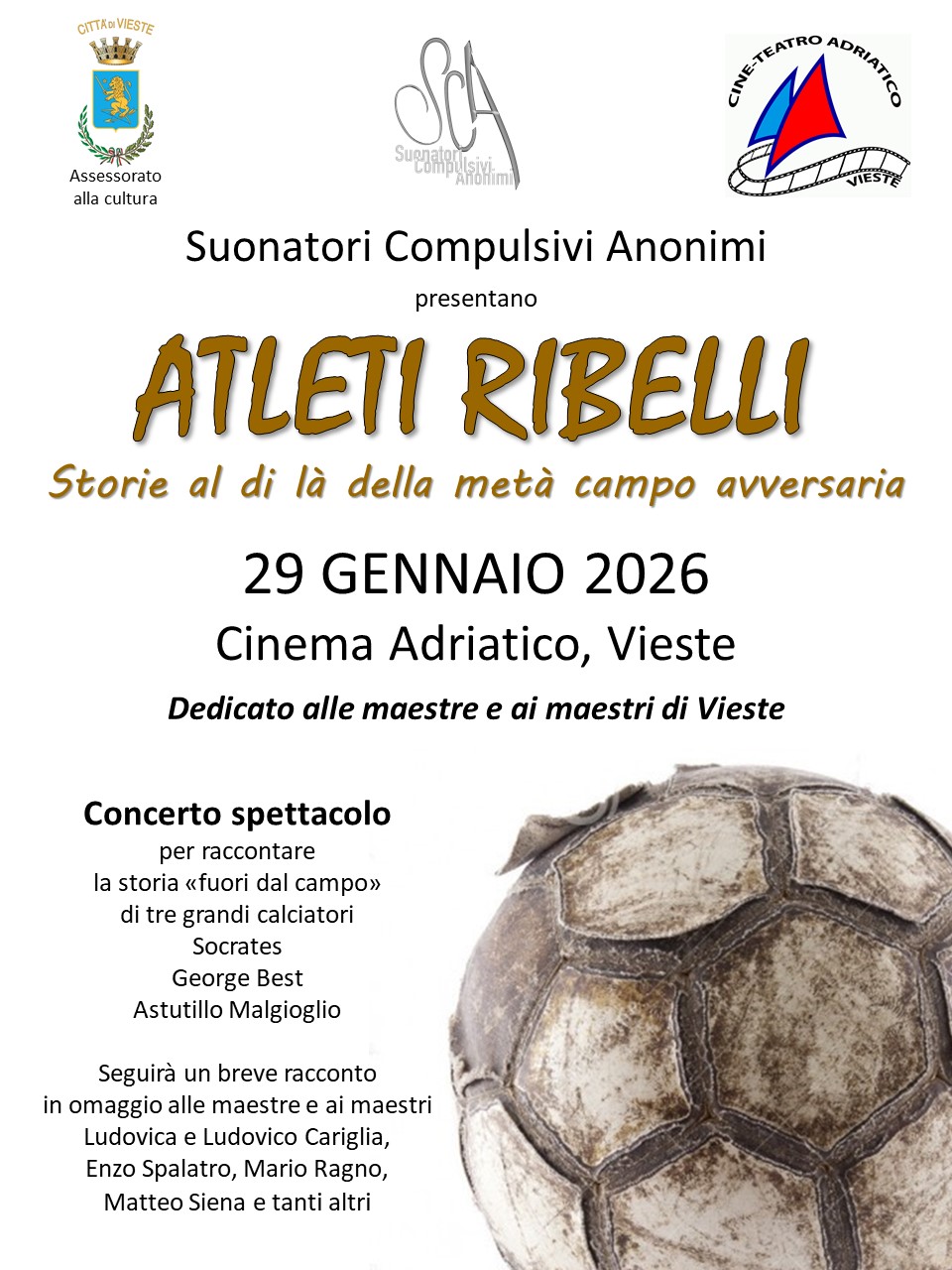 Atleti Ribelli all’Adriatico: campioni in parole e musica e un tributo ai maestri di Vieste