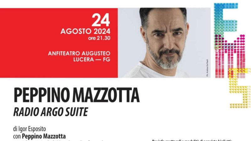 TEATRO: PRIMA PUGLIESE A LUCERA DELL’ACCLAMATO RADIO ARGO SUITE IL 24 AGOSTO 2024