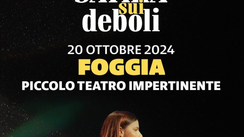Una stagione di risate a Foggia con la rassegna Stand-up Comedy della Piccola compagnia impertinente, primo appuntamento il 20 ottobre 2024