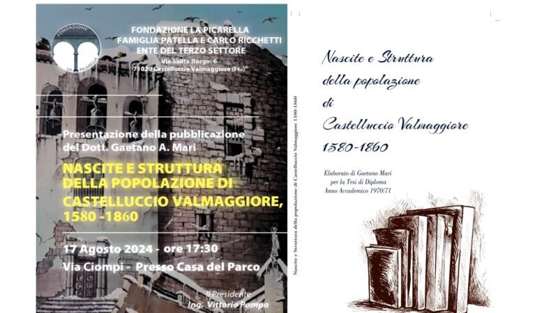 Nascite e struttura della popolazione di Castelluccio Valmaggiore : se ne parla il 17 agosto 2024 alle 17.30 presso la Casa del Parco a Castelluccio Valmaggiore con il prof Gaetano Mari