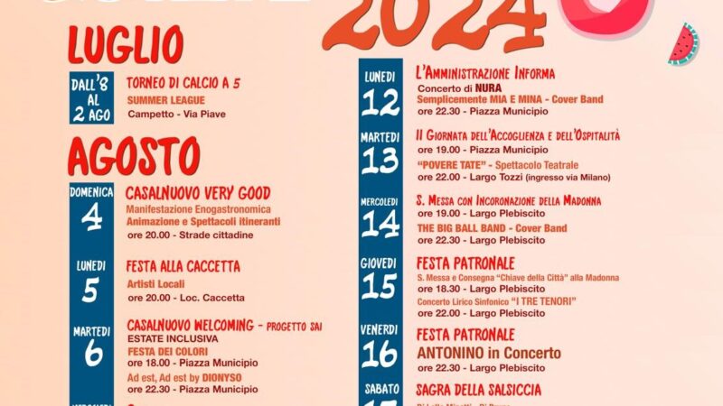 Sabato 17 agosto 2024 a Casalnuovo Monterotaro Sagra della Salsiccia a partire dalle ore 20