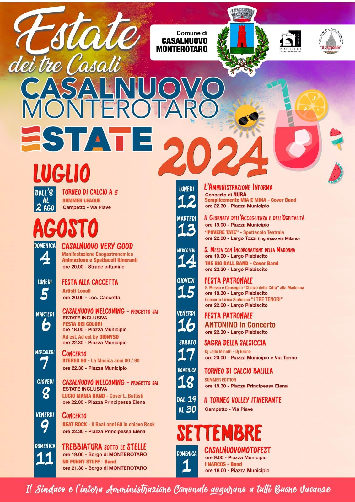 Sabato 17 agosto 2024 a Casalnuovo Monterotaro Sagra della Salsiccia a partire dalle ore 20