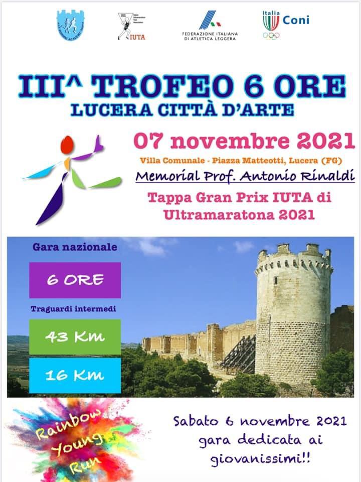 Torna la 6 ore di Lucera, appuntamento domenica 7 novembre 2021