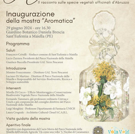 Aromatica: il racconto delle specie vegetali officinali d’Abruzzo, se ne parla il 29 giugno a Sant’Eufemia a Maiella
