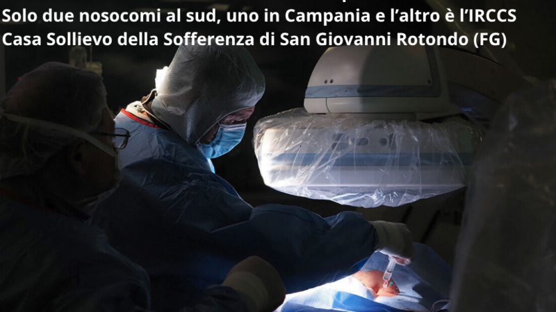 Classifica del Sole 24 Ore sui ventuno ospedali d’Italia eccellenti. Solo due nosocomi al sud, uno in Campania e l’altro è l’IRCCS Casa Sollievo della Sofferenza di San Giovanni Rotondo (FG)
