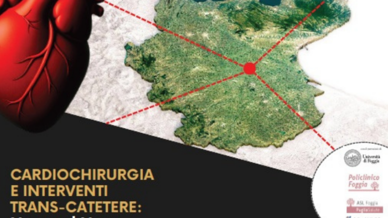 A Manfredonia sabato 27 settembre 2025 al Regio Hotel Manfredi si terrà il convegno Cardiochirurgia e interventi trans-catetere: New and Now nel Policlinico Universitario Riuniti di Foggia