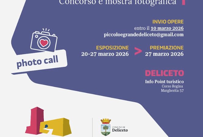 Piccolo è grande: il Comune di Deliceto lancia concorso e premio fotografico