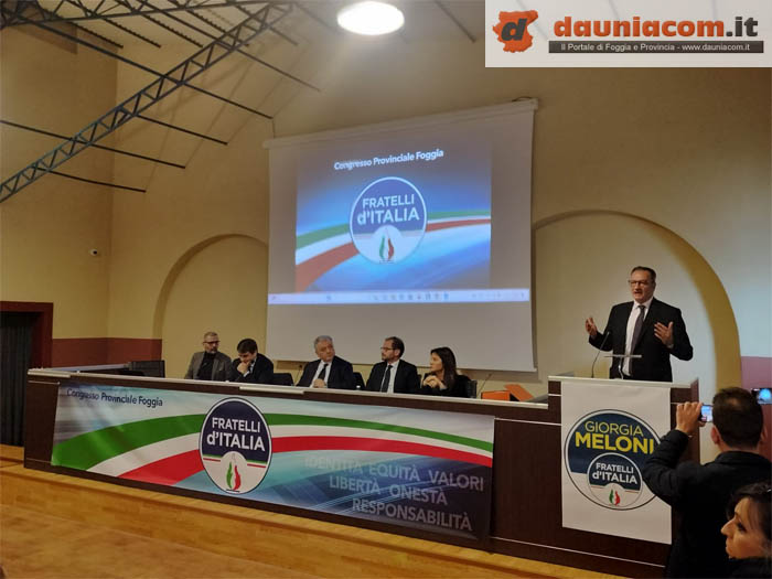 Foggia: terminato il congresso provinciale di Fratelli d’Italia, Giannicola De Leonardis è il nuovo segretario provinciale