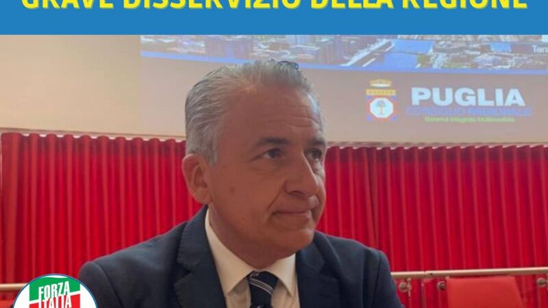 GIANDIEGO GATTA (FORZA ITALIA) SUI TEST SIEROLOGICI PER DOCENTI. DOCENTI COSTRETTI A FARLO PRIVATAMENTE? GRAVE DISSERVIZIO DELLA REGIONE PUGLIA