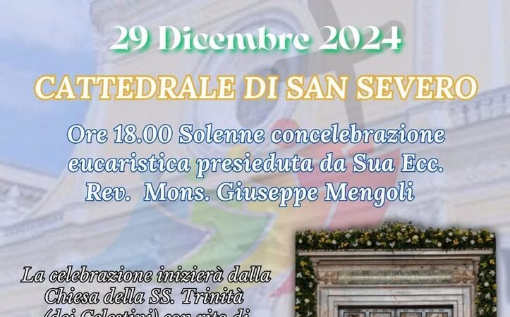29 dicembre 2024: apertura anno giubileare diocesano alle ore 18 presso la Cattedrale di San Severo