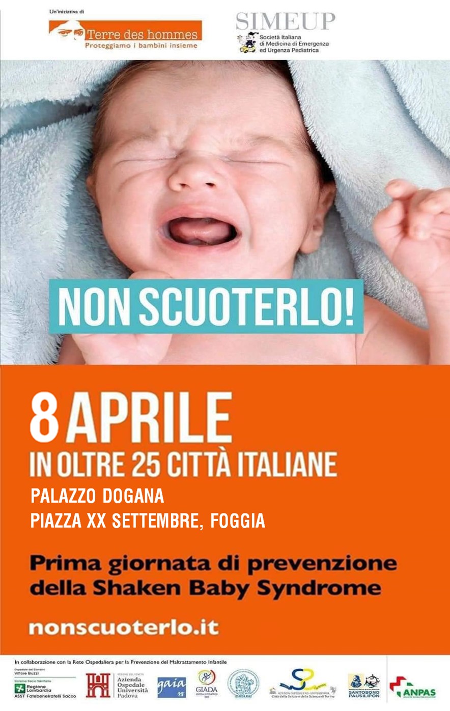 8 APRILE 2024 GIORNATA DI PREVENZIONE DELLA SHAKEN BABY SYNDROME