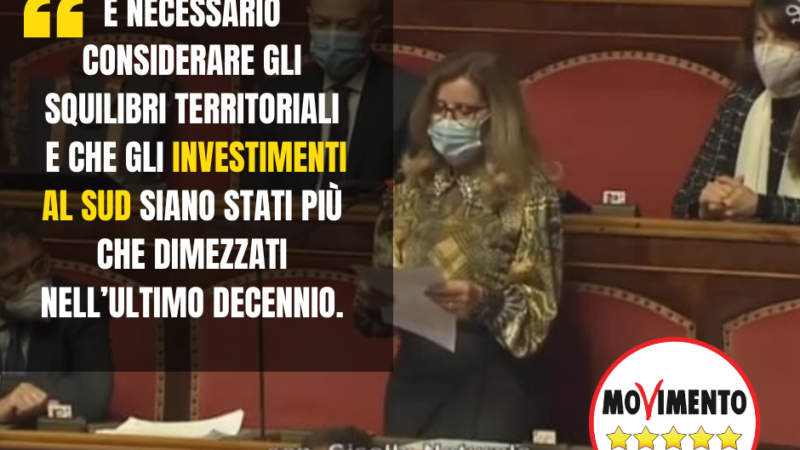 Gisella Naturale (M5S)sulla tutela del Made in Italy : è necessario considerare gli squilibri territoriali e che gli investimenti al sud siano stati più che dimezzati