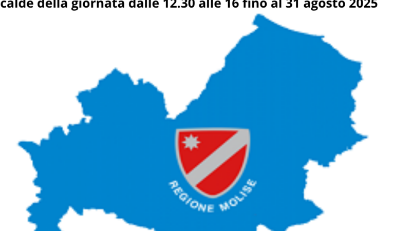 Regione Molise: per la tutela della salute e sicurezza dei lavoratori, divieto di svolgimento di attività lavorative nelle ore calde della giornata dalle 12.30 alle 16 fino al 31 agosto 2025
