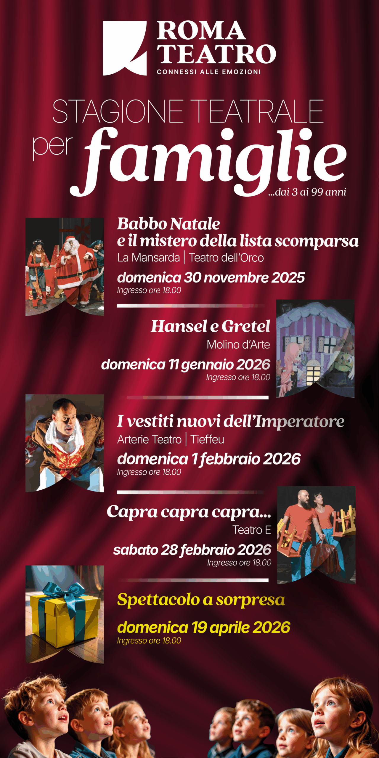 Educare alla meraviglia: la rassegna per famiglie del Roma Teatro di Cerignola al via l’11 gennaio con Hansel e Gretel del Molino dell’Arte con avvio alle ore 18