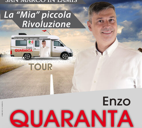Parte da San Marco in Lamis la Mia Piccola Rivoluzione Tour del candidato consigliere torremaggiorese alla Regione Puglia Enzo Quaranta