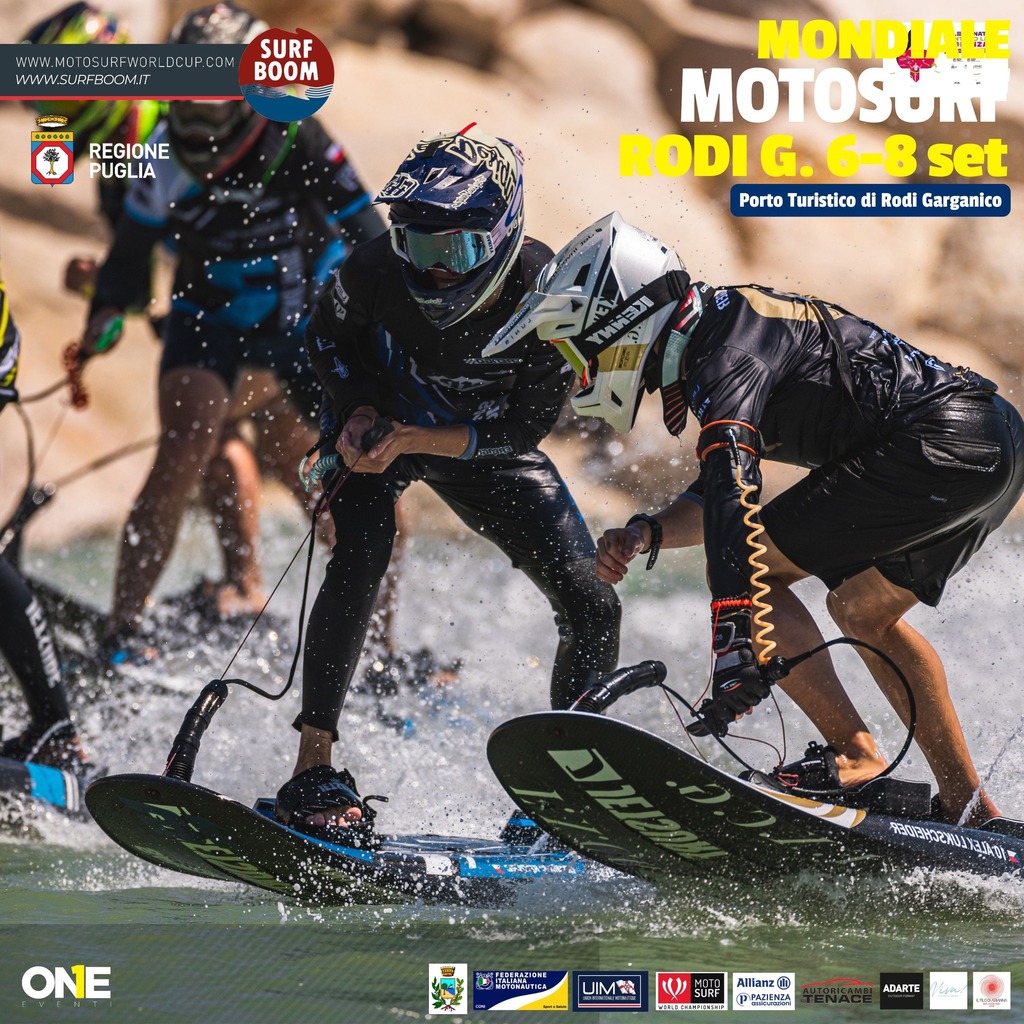 Terza edizione del Moto Surf World Championship dal 6 all’8 settembre 2024 al Porto Turistico di Rodi Garganico